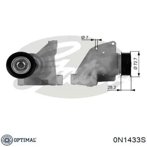 Натяжной ролик Optimal 0N1433S цена, от 14.35 USD