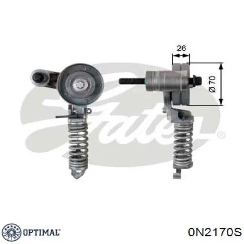 Ролик натягувача приводного ременя 0N2170S Optimal