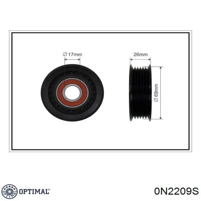 Ролик натяжителя приводного ремня OPTIMAL 0N2209S