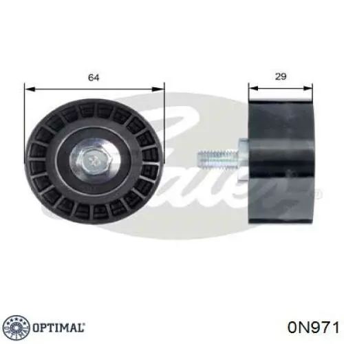 Купить 0N971 Optimal Ведуший ролик ГРМ