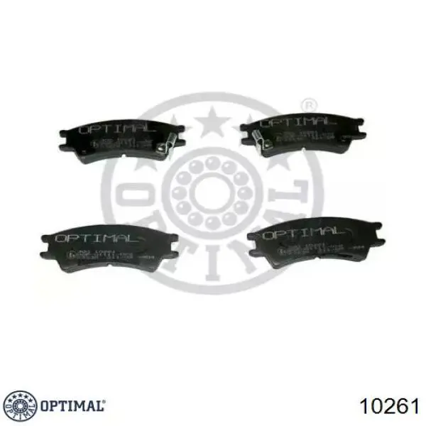 10261 Optimal колодки тормозные передние дисковые