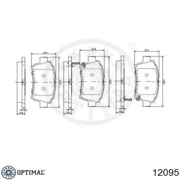 Колодки гальмівні передні, дискові 12095 Optimal