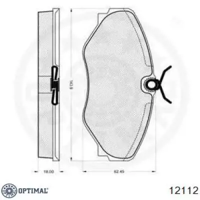 Передние тормозные колодки 12112 Optimal