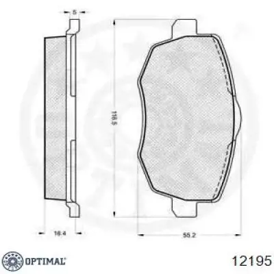 Передние тормозные колодки 12195 Optimal