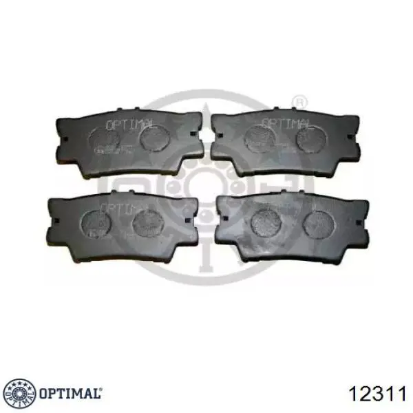 12311 Optimal колодки тормозные задние дисковые