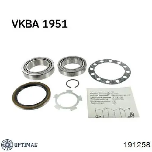 Подшипник ступицы 191258 Optimal