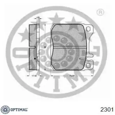 Колодки Optimal 2301 цена, от 17.20 USD