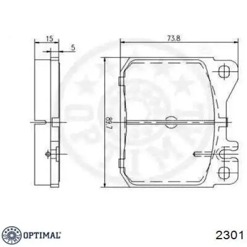 Купить 2301 Optimal Колодки тормозные