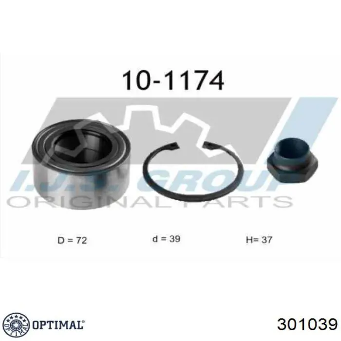 Купить 301039 Optimal Подшипник передней ступицы