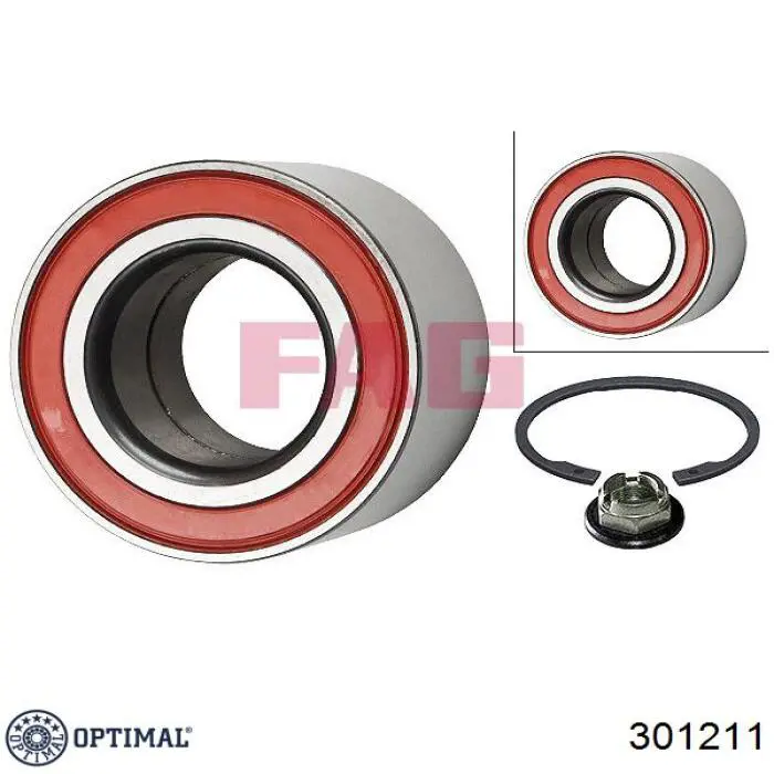 Комплект подшипника ступицы колеса Optimal 301211 цена, от 27.28 USD