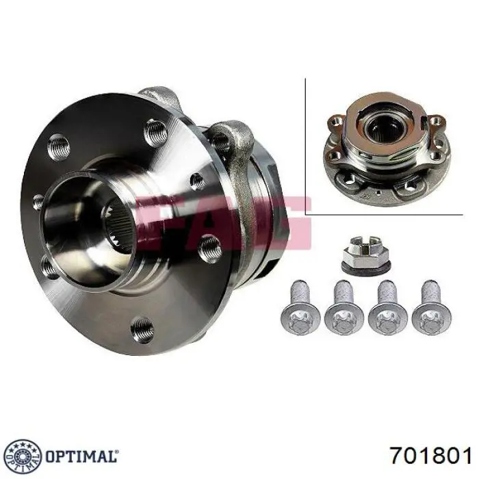 701801 Optimal Ступица колеса передняя