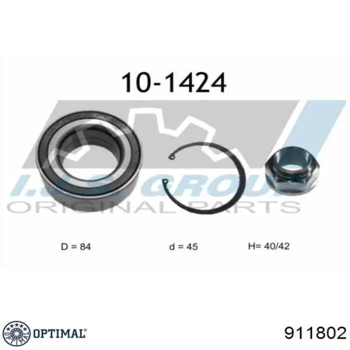Подшипник ступицы 911802 Optimal