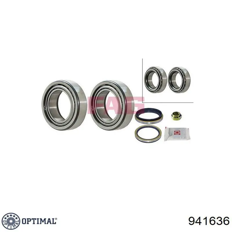 Ступичный подшипник передний Optimal 941636