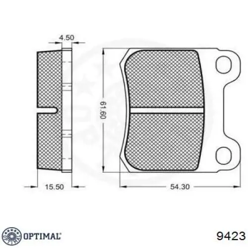 Купить 9423 Optimal Колодки тормозные задние, дисковые