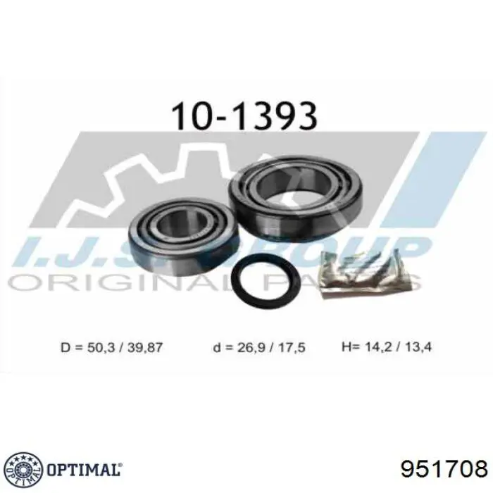 Ступичный подшипник передний Optimal 951708