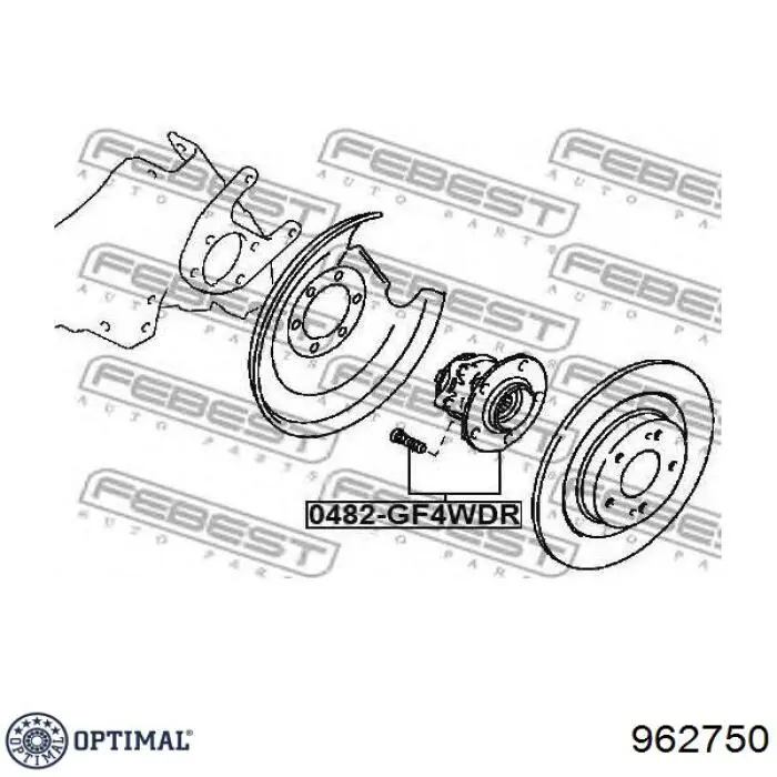 Ступица заднего колеса Optimal 962750