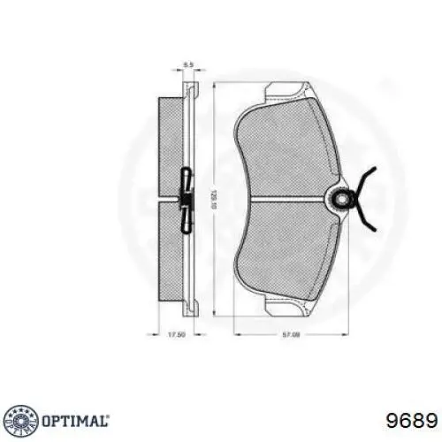 9689 Optimal колодки тормозные передние дисковые