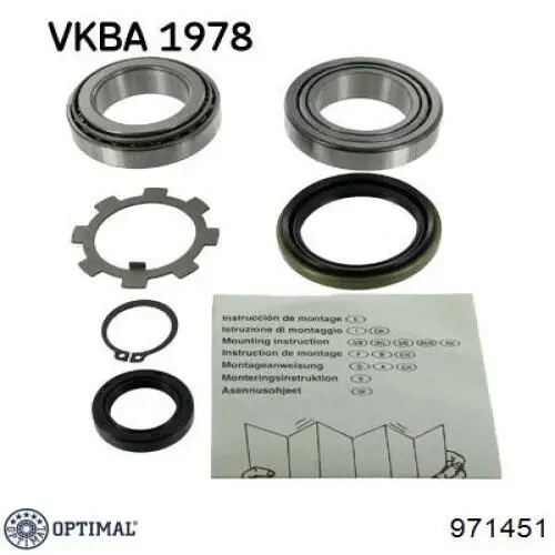 Комплект подшипника ступицы колеса Optimal 971451 цена, от 19.16 USD