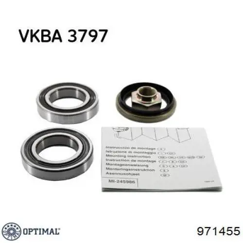 Комплект подшипника ступицы колеса Optimal 971455 цена, от 10.12 USD