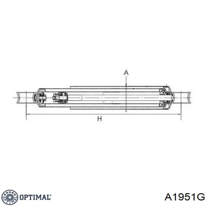 Амортизатор передний A1951G Optimal