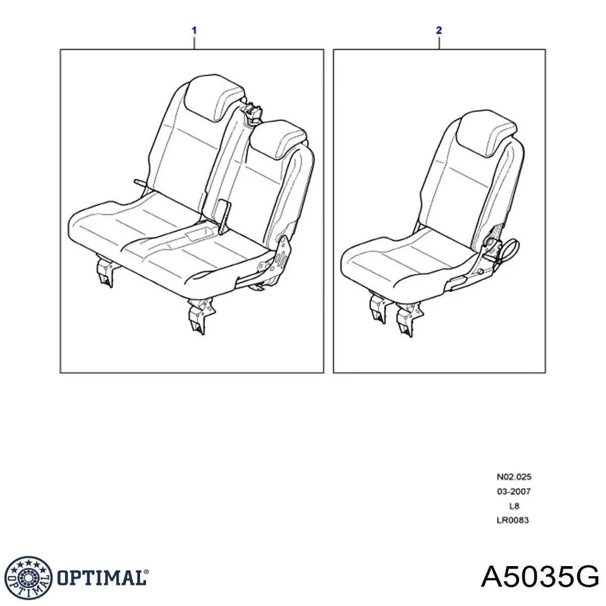 Амортизатор задний A5035G Optimal