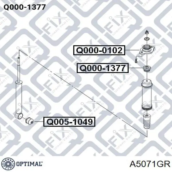 Амортизатор передний правый A5071GR Optimal