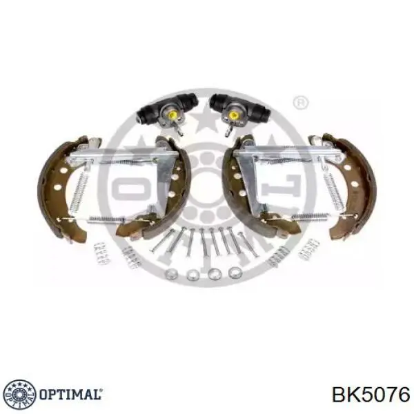 BK-5076 Optimal колодки тормозные задние барабанные, в сборе с цилиндрами, комплект