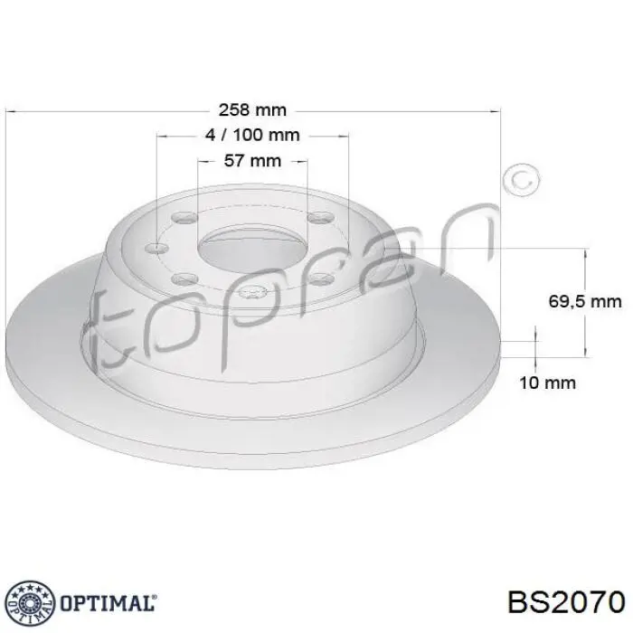 BS2070 Optimal Дисковый тормоз