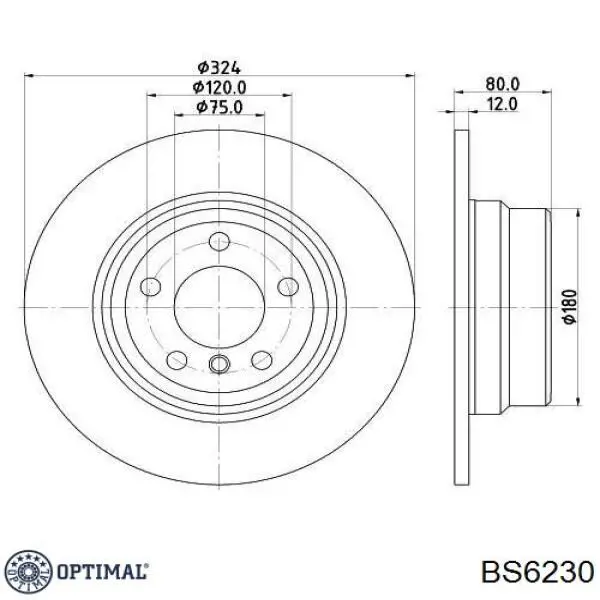 Задний дисковый тормоз Optimal BS6230