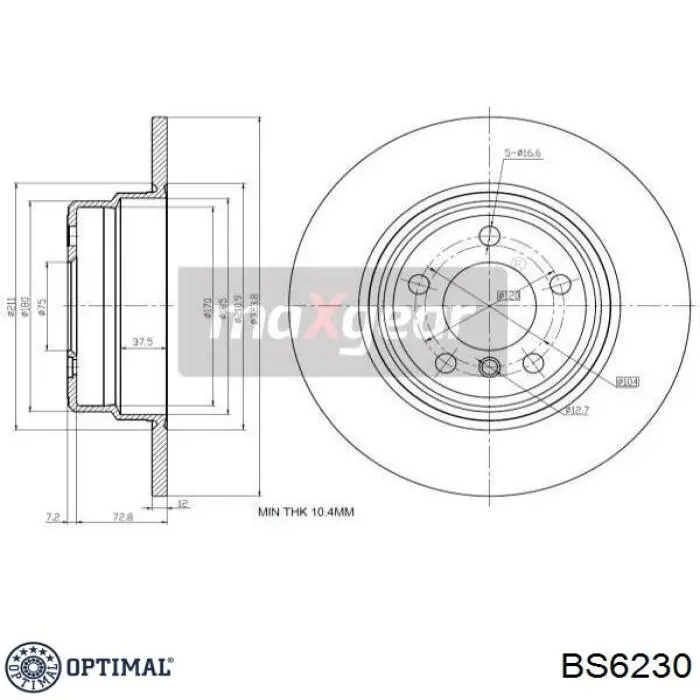 BS6230 Optimal Дисковый тормоз