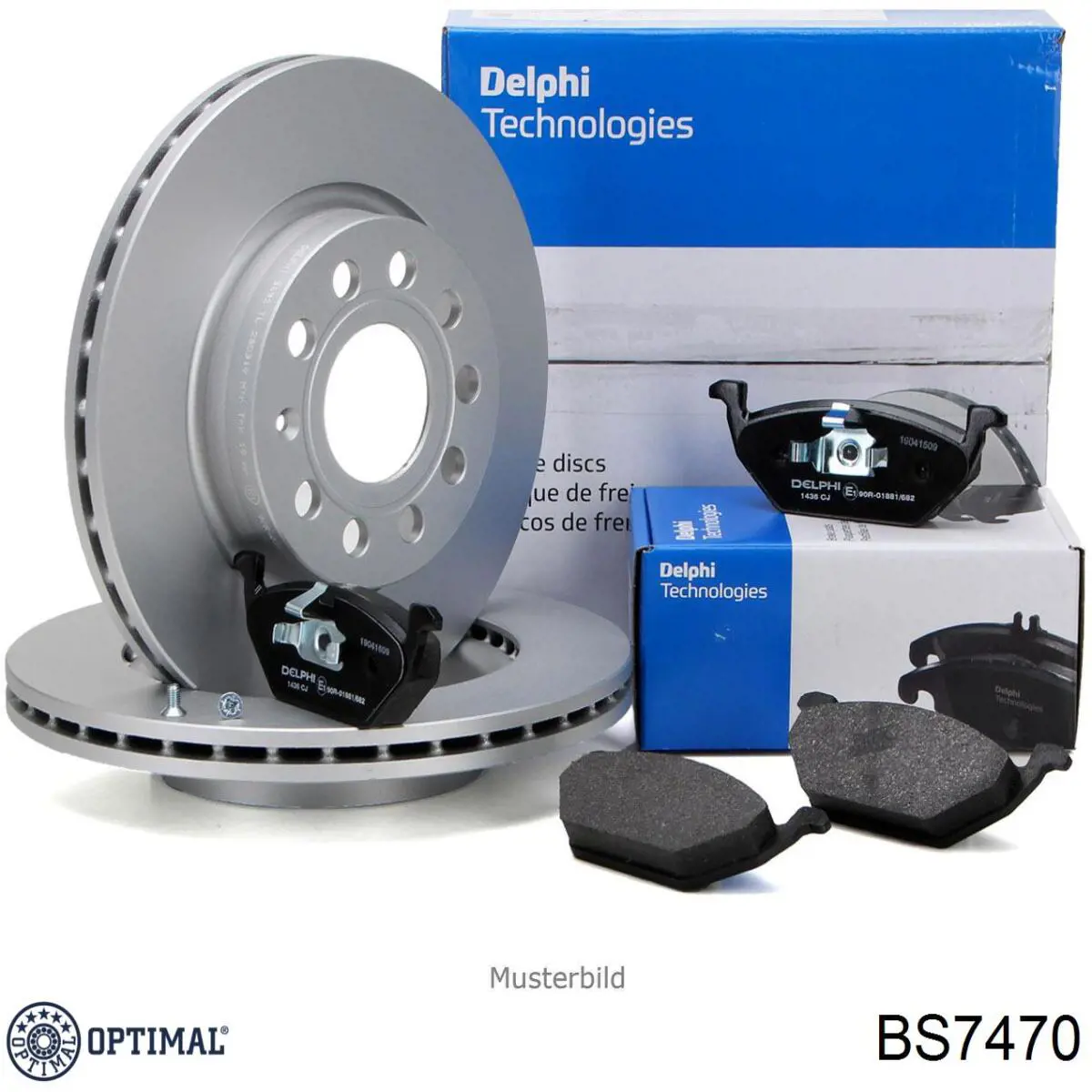 BS7470 Optimal диск тормозной передний