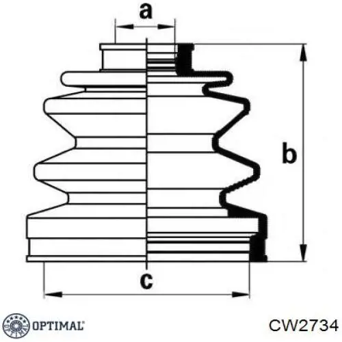 ШРУС наружный передний CW2734 Optimal