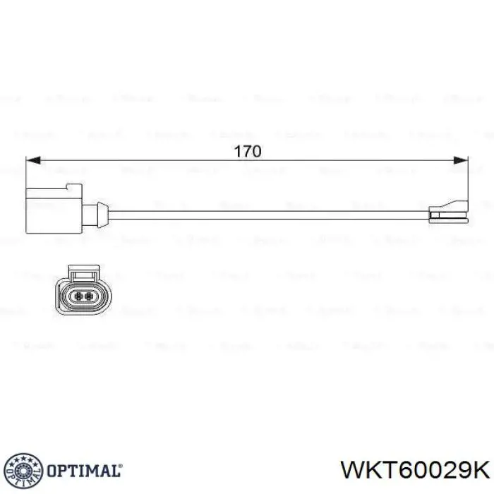 Датчик износа тормозных колодок задний WKT60029K Optimal
