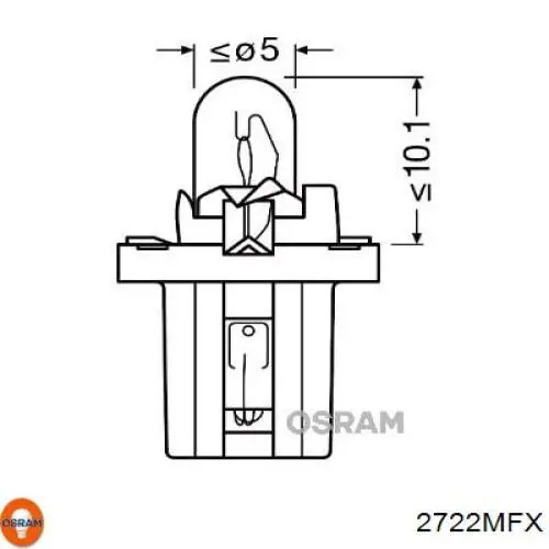 Лампочка панели приборов 2722MFX Osram