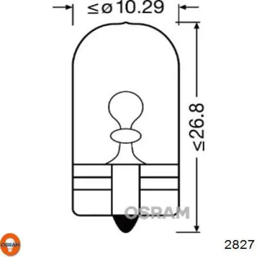 Лампочка переднего габарита 2827 Osram