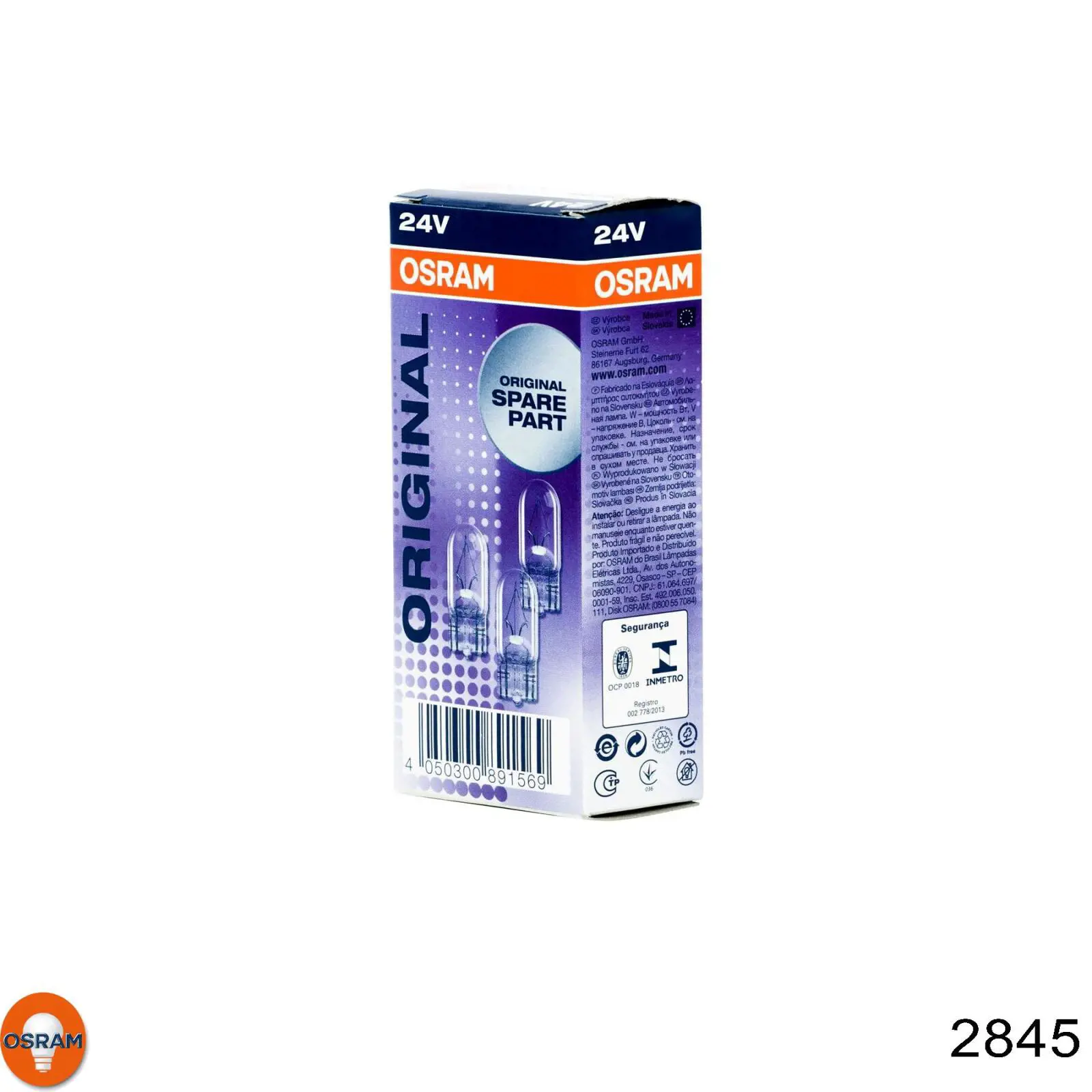 Лампочка накаливания Osram 2845 цена, от 0.61 USD