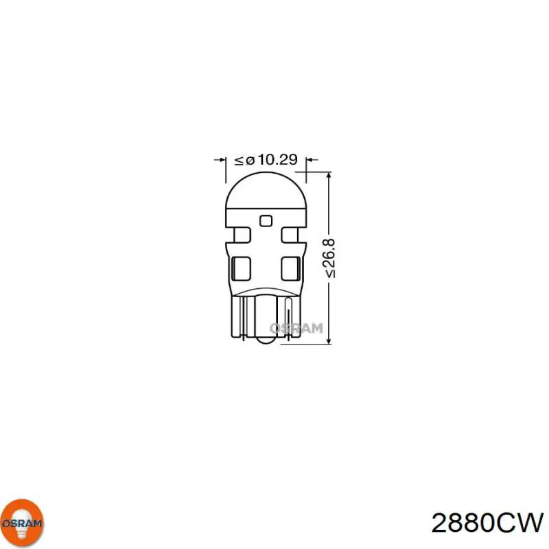 2880CW Osram Лампочка плафона освещения салона/кабины