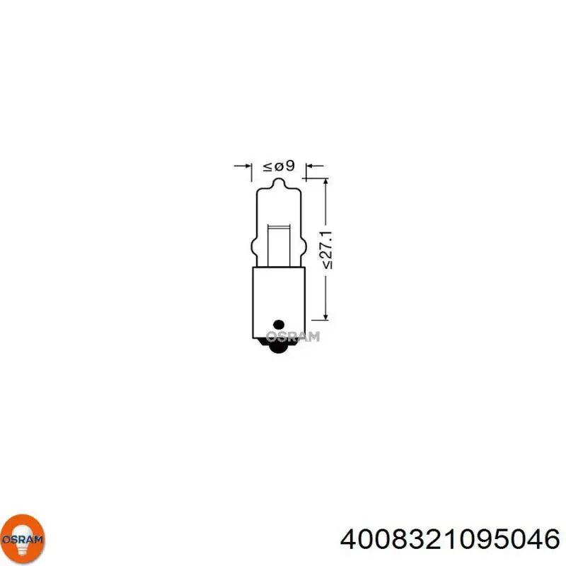 4008321095046 Osram Лампочка плафона освещения салона/кабины