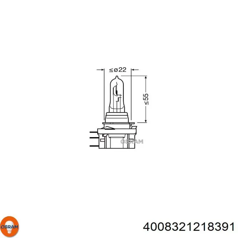 Bombilla halógena 4008321218391 Osram