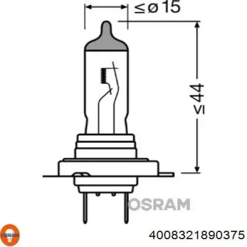 Купить 4008321890375 Osram Лампочка галогенная