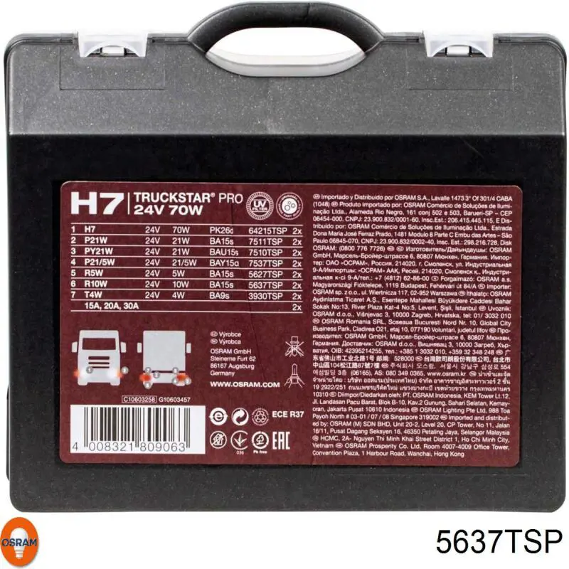 Лампа автомобильная Osram 5637TSP
