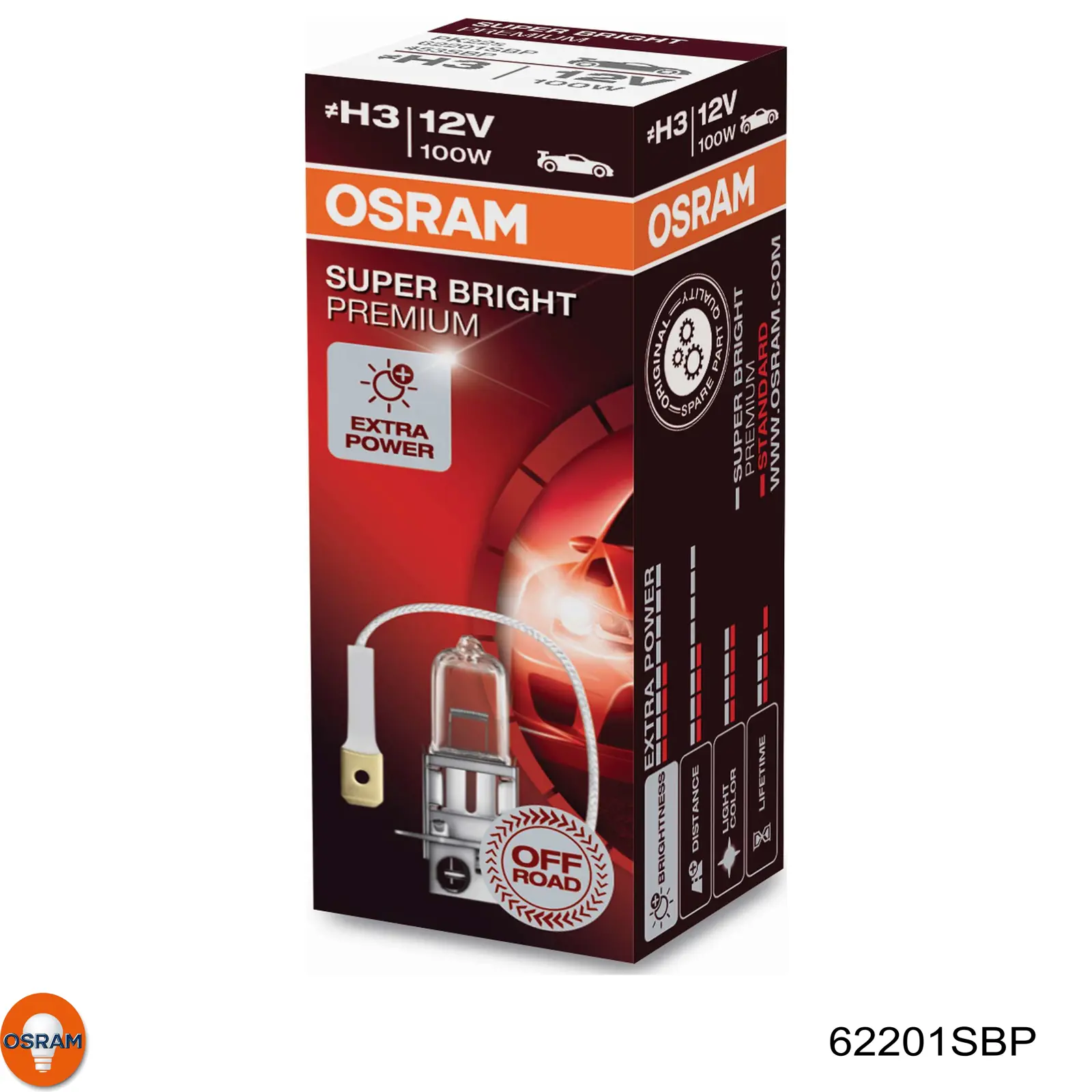 Лампочка ближнего света Osram 62201SBP цена, от 3.36 USD