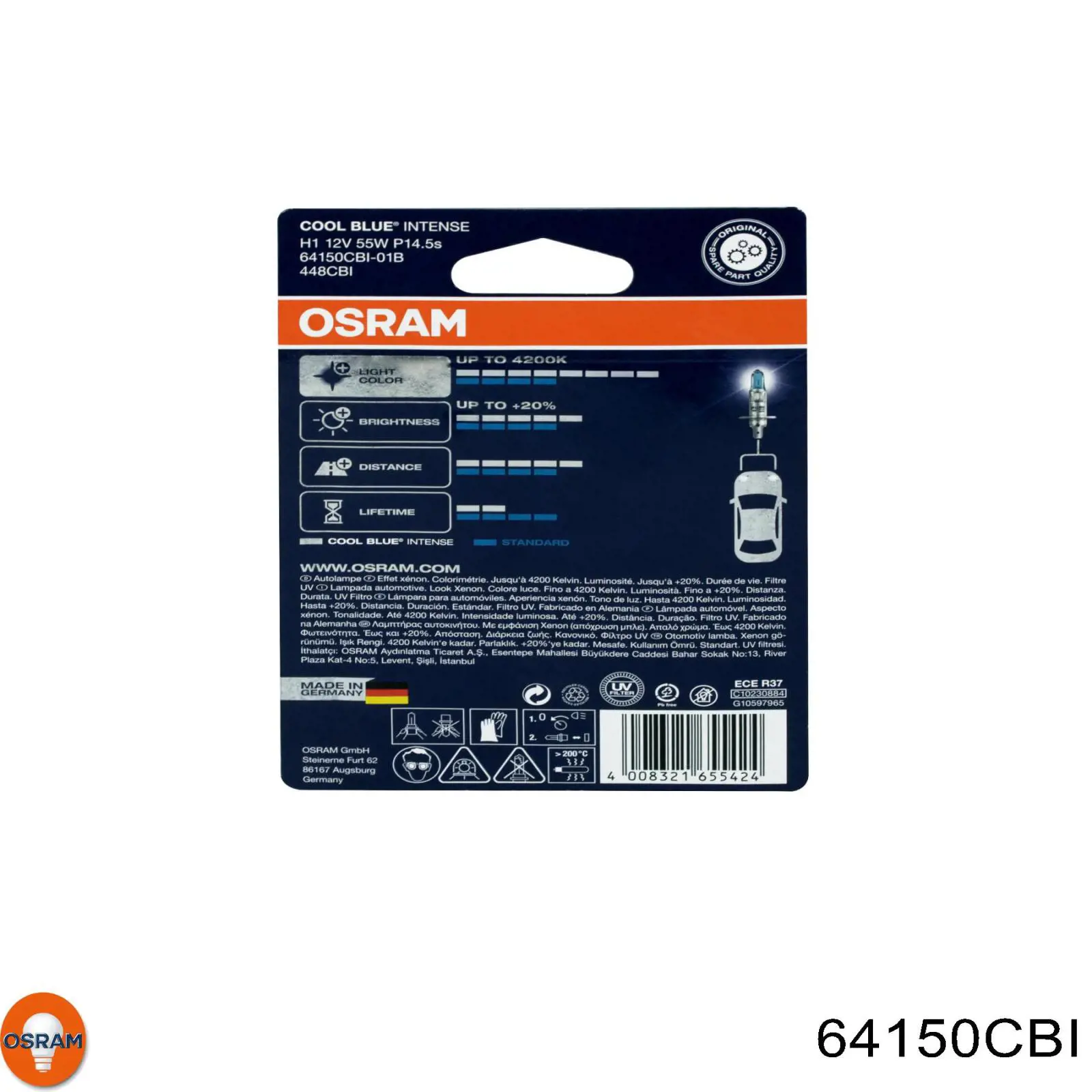 Купить 64150CBI Osram Лампочка галогенная