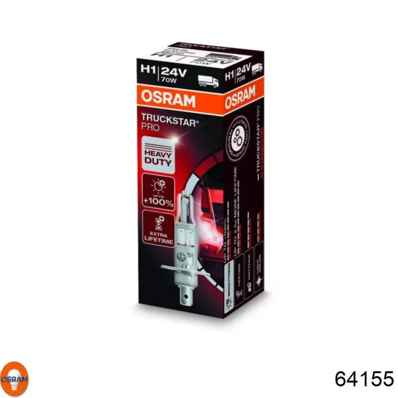 Лампочка ближнего света Osram 64155 цена, от 2.11 USD