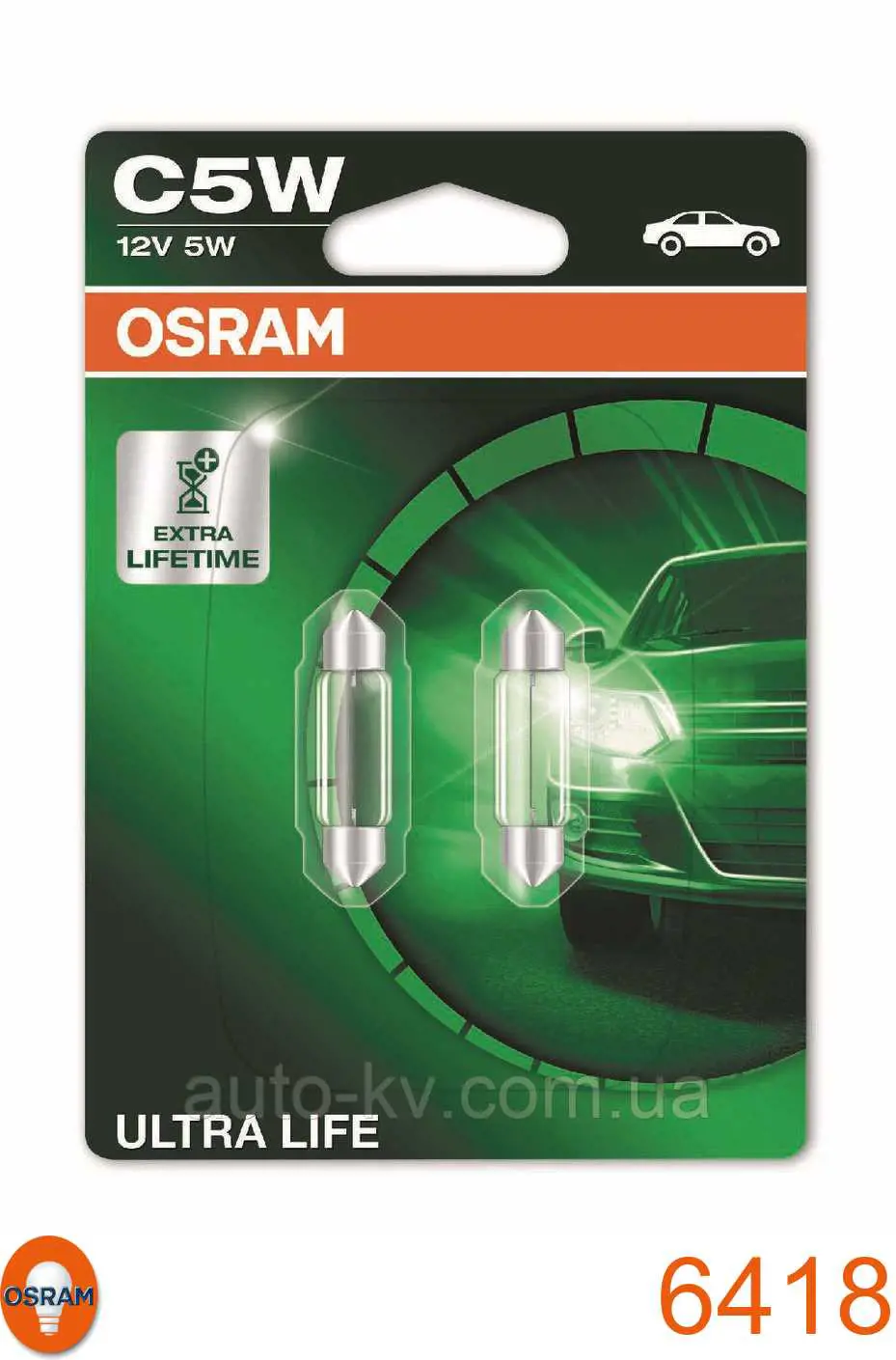 Лампа автомобильная Osram 6418