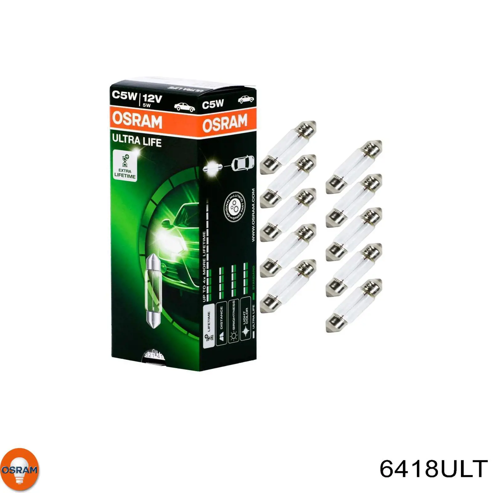 Лампа автомобильная Osram 6418ULT