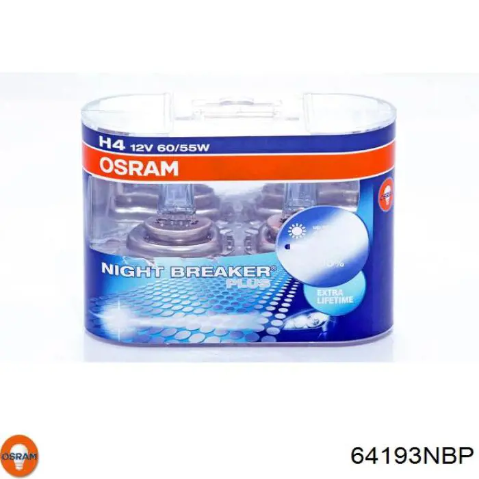 Галогенная автолампа Osram H4 P43t 12V 64193NBP