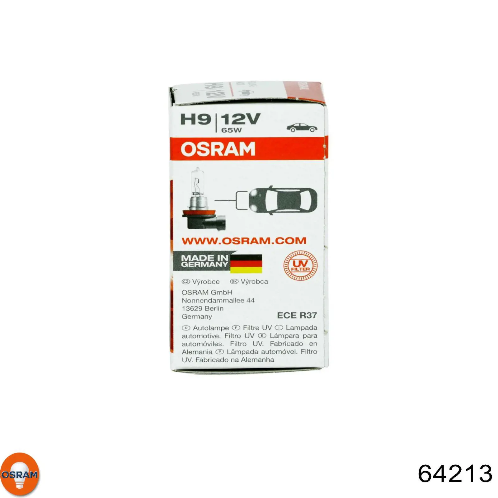 Лампочка ближнего света Osram 64213 цена, от 10.62 USD