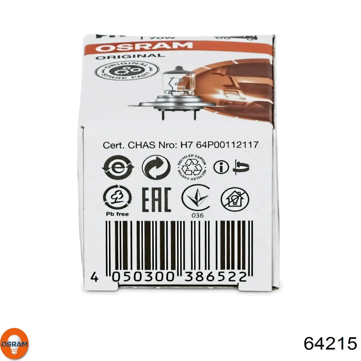 Лампочка галогенная Osram 64215