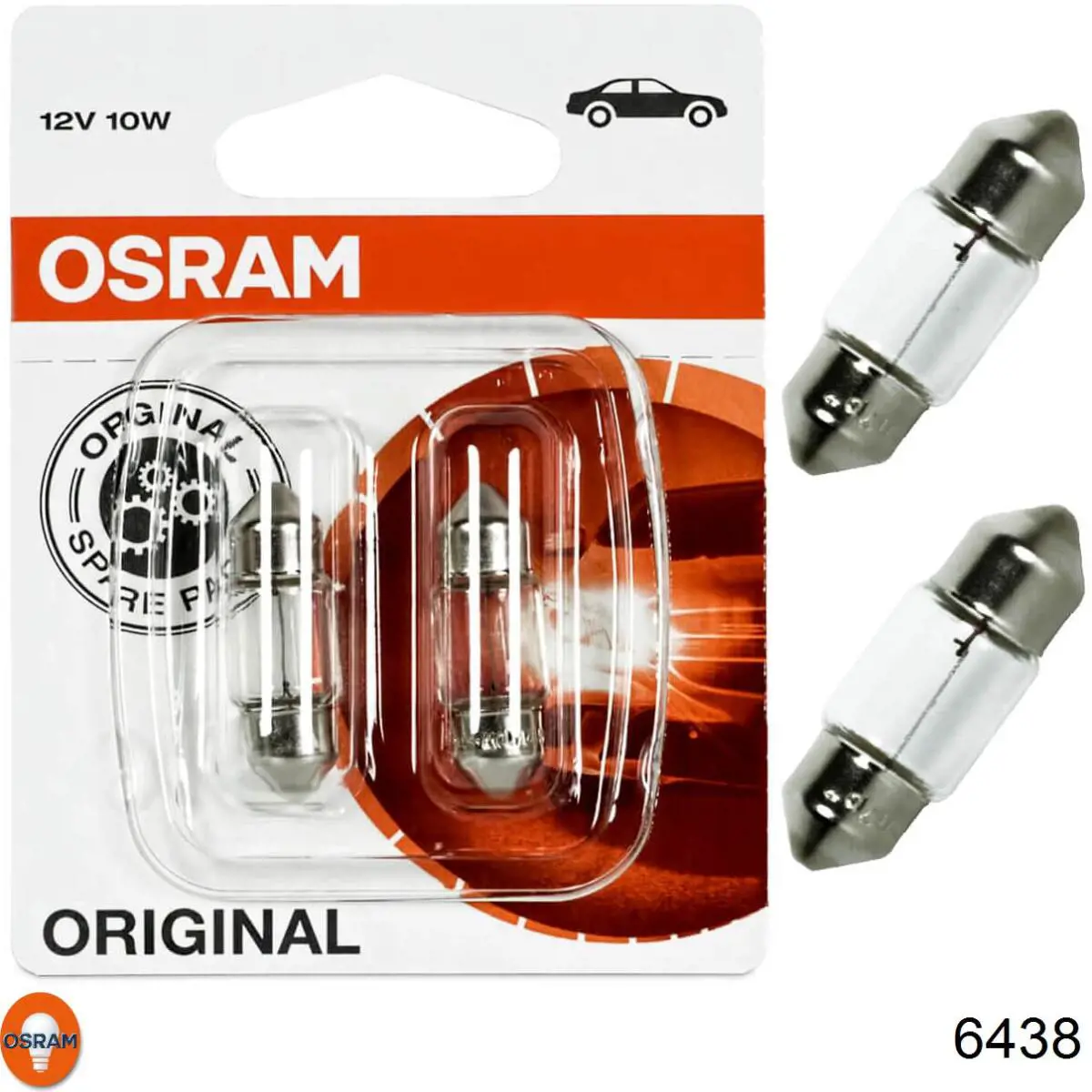 6438 Osram Лампочка плафона освещения салона/кабины
